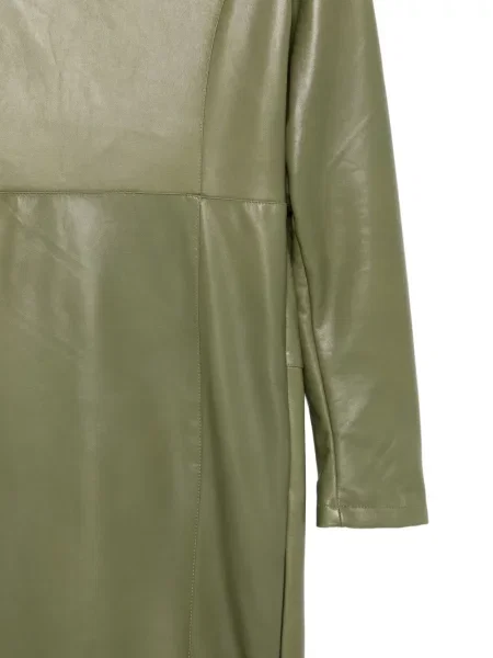 Sukienka midi Almaz skórzana do kolan garniturowa zielona