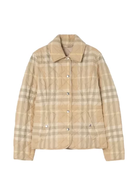 Matlasat geacă Burberry în carouri din țesătură twill