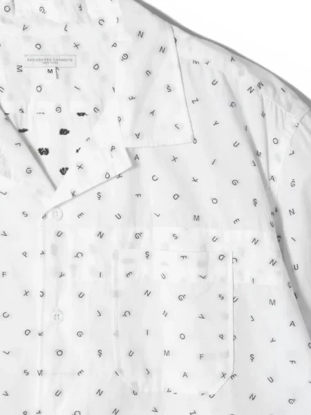 Cămașă Engineered Garments cu imagine alb