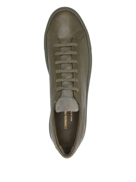 Sneakerși Common Projects cu șireturi din piele verde
