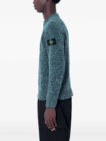 Pulover Stone Island chunky cu strasuri verde
