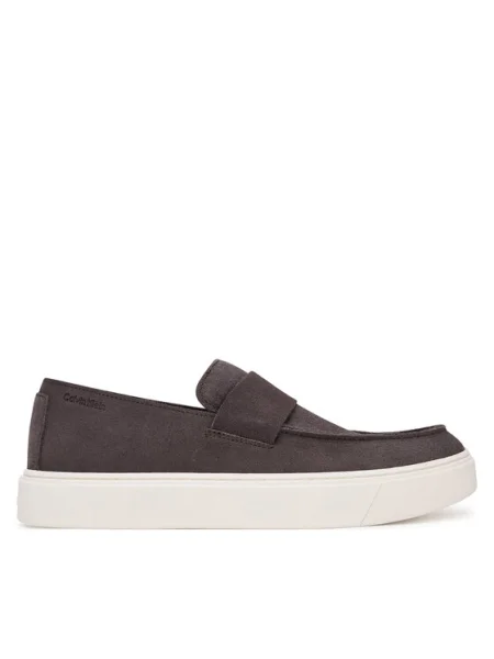 Pantofi loafer Calvin Klein din piele gri