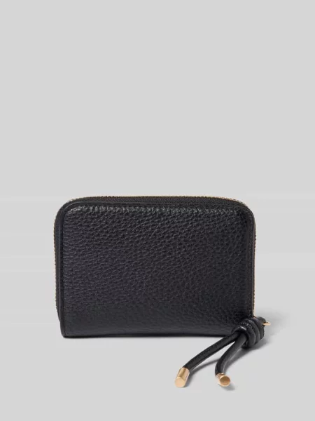 Portfel z detal z logo model SAPHIRA' Valentino Bags czarny