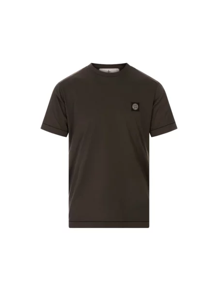 Koszulka Stone Island z krótkim rękawem z kamieniami zielona