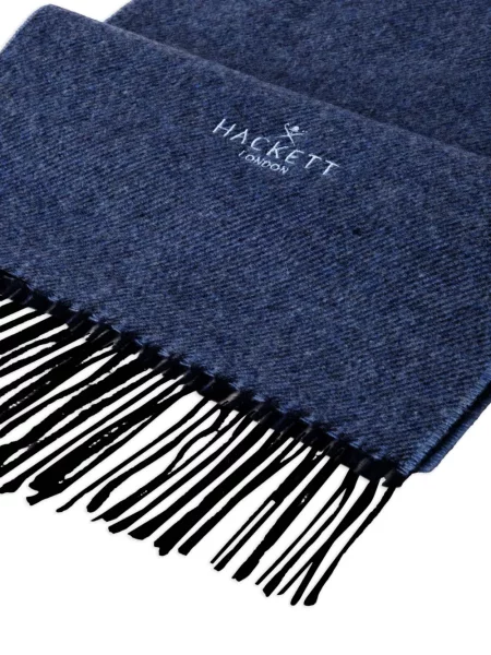 Fular Hackett London cu franjuri albastru