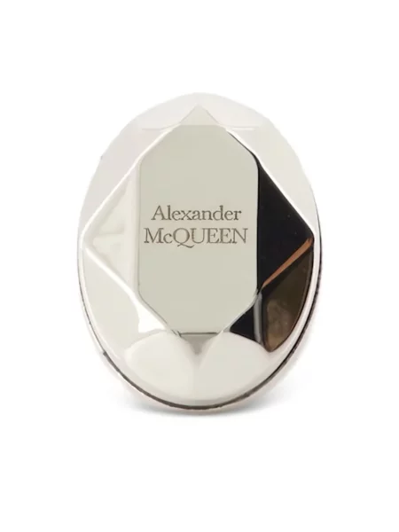 Inel Alexander Mcqueen cu strasuri argintiu