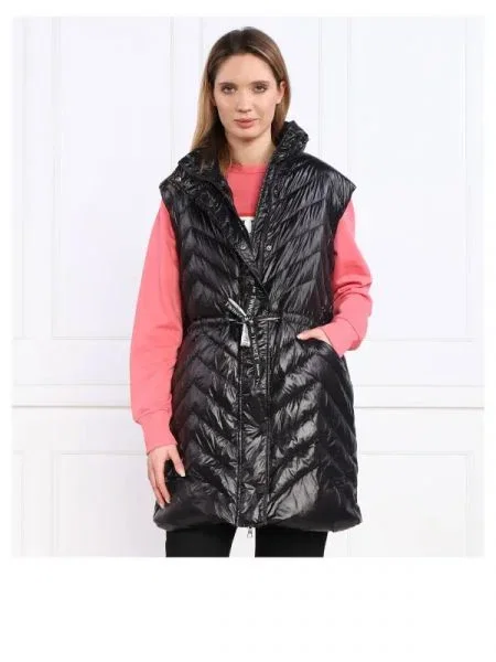 TWINSET De puf vestă negru