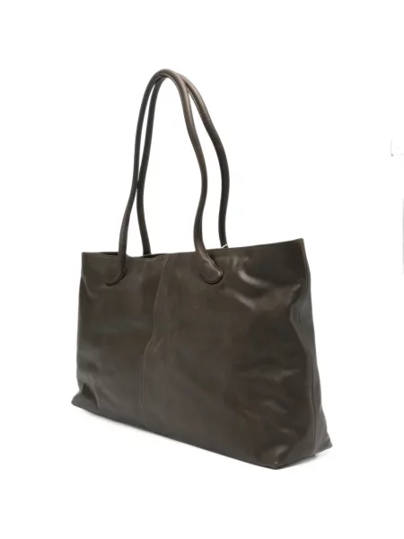 Geantă shopper Low Classic din piele clasică cu autograf maro
