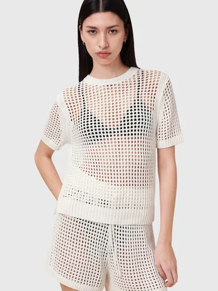 AllSaints bluză PALOMA uni alb