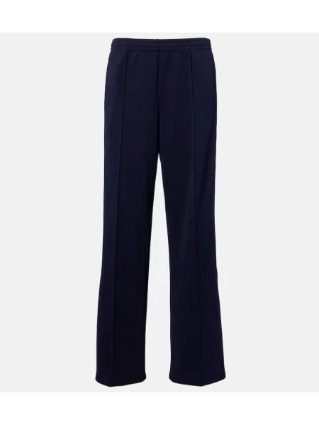 Pantaloni de trening Miu Miu din jerseu albastru