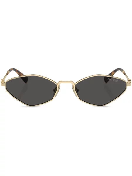 Ochelari de soare Miu Miu Eyewear cu imprimeu geometric auriu
