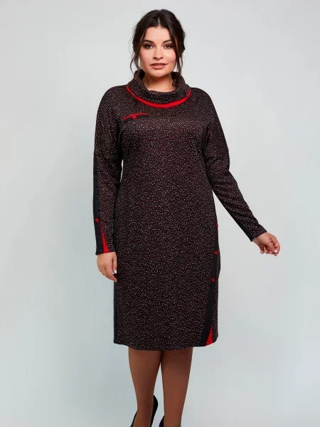 Сукня міді All Posa вовна/віскоза червоний