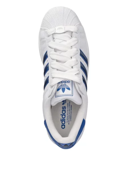 Prugaste bermuda kratke hlače Adidas s vezicama s čipkom smeđa