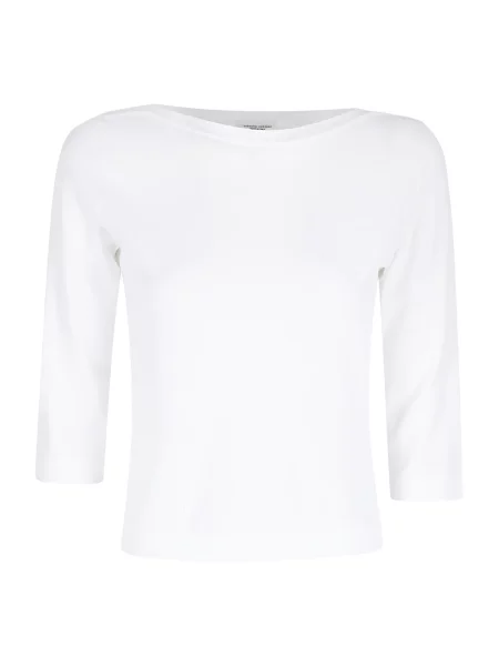 Top Roberto Collina z dekoltem w łódkę biały