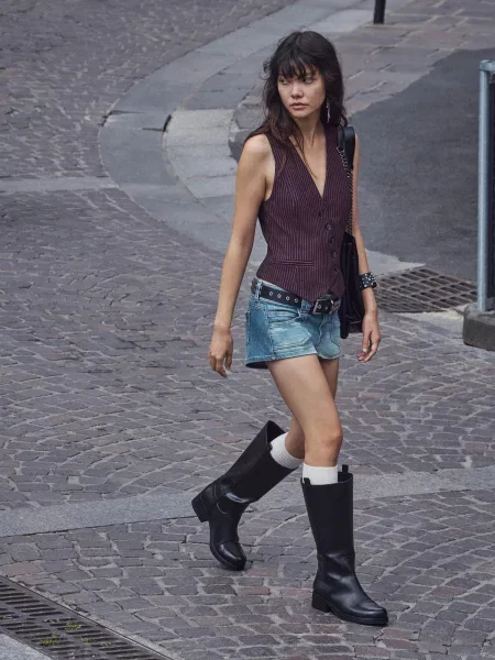 Bershka Kamizelka Garniturowa Kobieta S Rubinowy