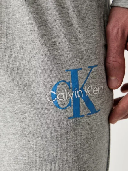 Calvin Klein Underwear kétrészes pizsama férfi elasztánnal szürke