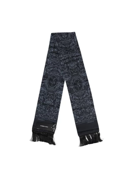 Szal Dolce And Gabbana z wzorem paisley niebieska