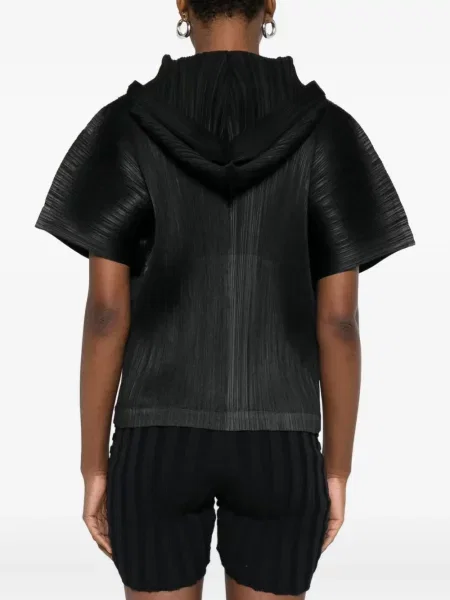 Plisirana majica Pleats Please Issey Miyake crna