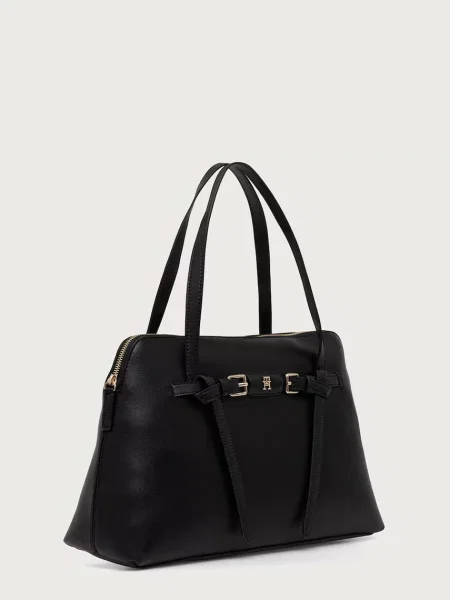 Kabelka Tommy Hilfiger Th Buckle Tote čierna