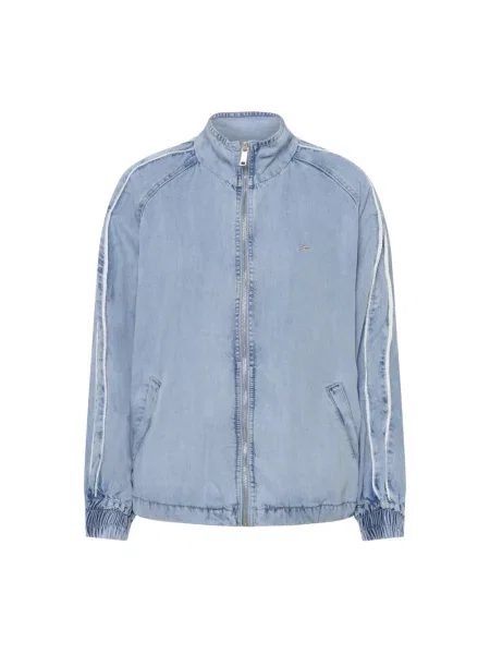 Gestuz kurtka jeansowa z lyocellu niebieska