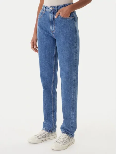 Guess Jeansy Mom Fit niebieski