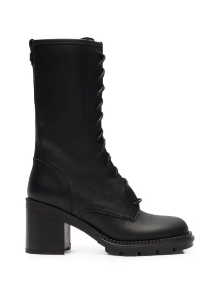 Botine Casadei cu șireturi din dantelă negru