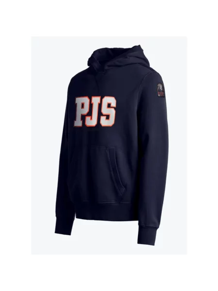 Bluza z kapturem Parajumpers z kapturem z nadrukiem niebieska