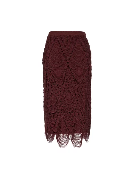 Spódnica skórzana Ferragamo brązowa