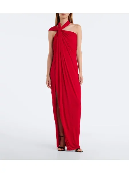 Rochie Balmain din jerseu drapată roșu