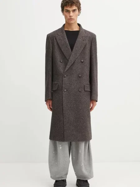 Vuneni kaput Wales Bonner Mayfair Coat smeđa