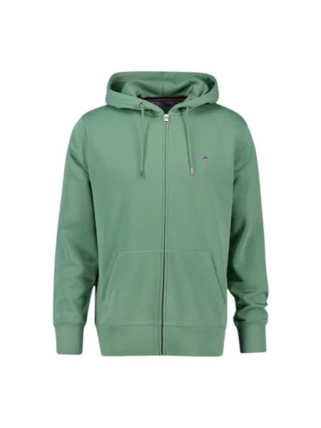 Sweter Gant z kapturem zielony