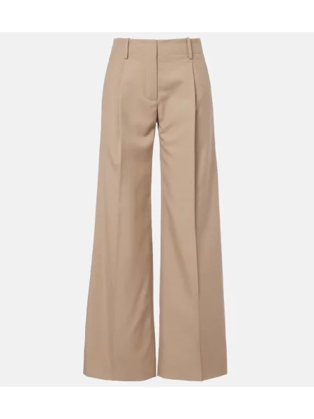 Pantaloni Proenza Schouler de lână bej