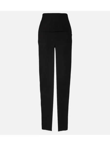 Maksi spódnica maxi Rick Owens z wysoką talią wełniana czarna