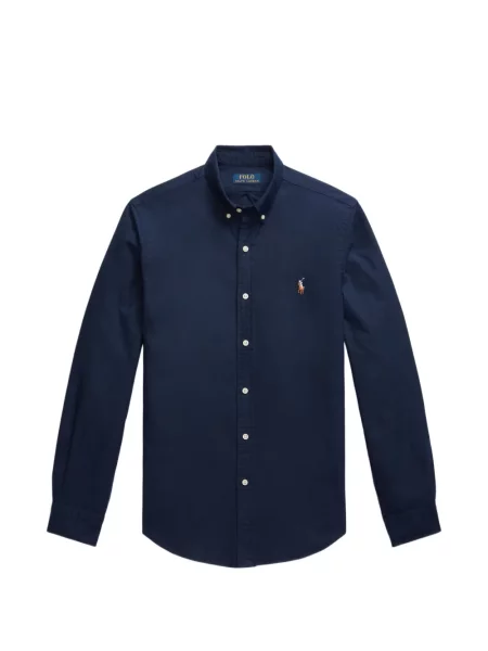 Tricou polo Polo Ralph Lauren cu glugă cu blană cu broderie roșu