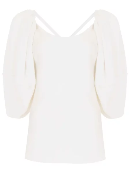 Bluză Gloria Coelho din crep alb