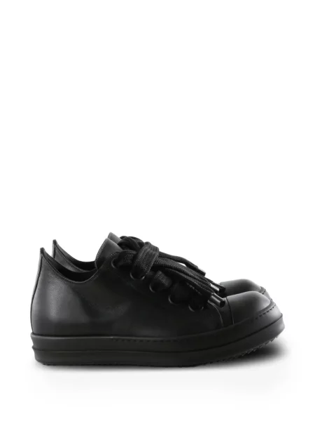 Sneakerși Rick Owens cu șireturi din piele negru