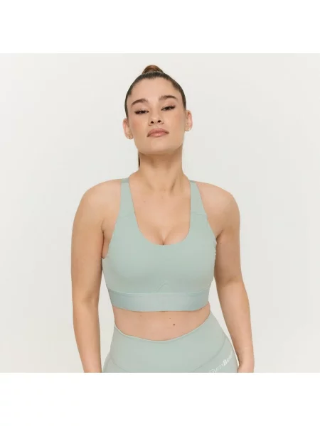 Stanik sportowy fitness z regulowanymi ramiączkami Limitless zielony