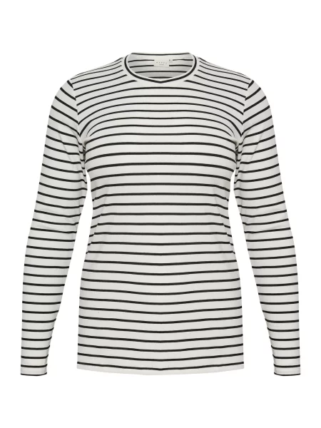 KAFFE CURVE Tričko Clia zelená biela