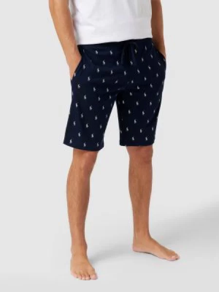 Szorty z dzianiny dresowej z bawełny Polo Ralph Lauren Underwear granatowe