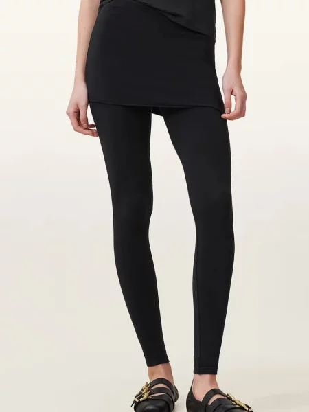 Allsaints Legginsy Raffi schwarz czarne