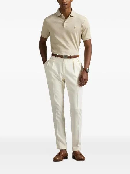 Хавлиени препасан карирана риза Polo Ralph Lauren синьо