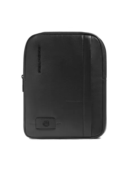 Torba crossbody Piquadro skórzana czarna