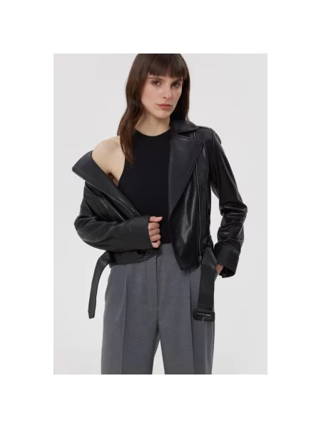 Шкіряна куртка Estro чорна