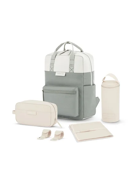 Kapten & Son Rucsac Bergen Pro Diaper pământiu / deschis / închis gri