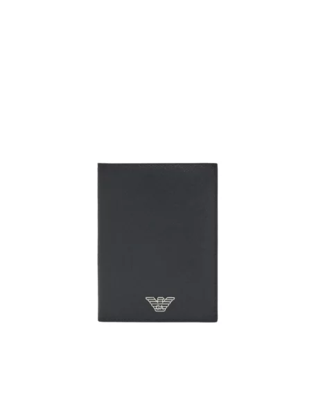 Portfel Emporio Armani skórzany czarny