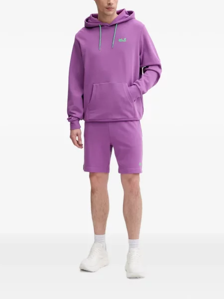 Mikina s kapucí Jack Wolfskin fialová