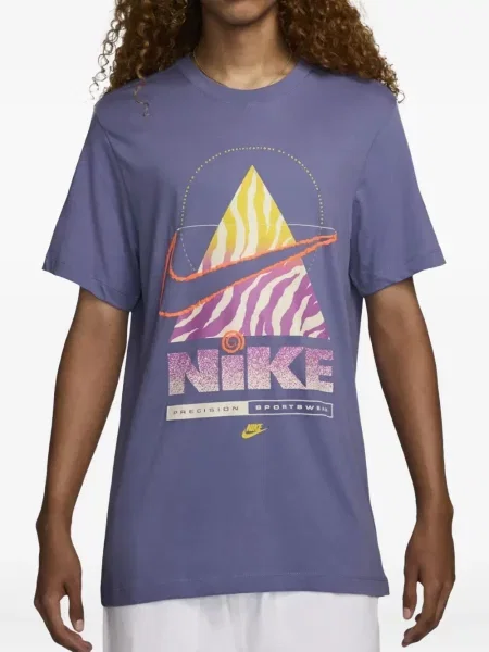 Běžecké fleecové tričko s potiskem Nike s potiskem černé