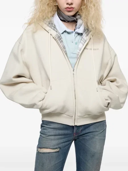 Hanorac cu glugă Acne Studios din fleece cu autograf
