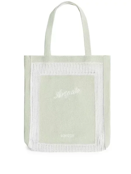 Geantă shopper Axel Arigato tricotate verde