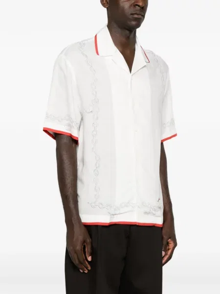 Scurt cămașă Jacquemus cu imagine alb